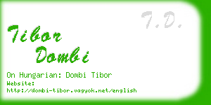 tibor dombi business card